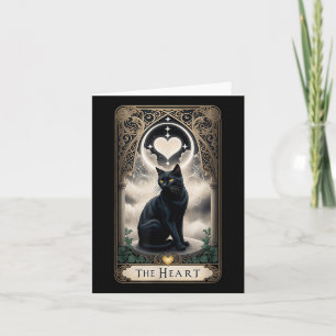 Tarotkort Hjärtat I Svart Katt Tarotkort För Katte Kort