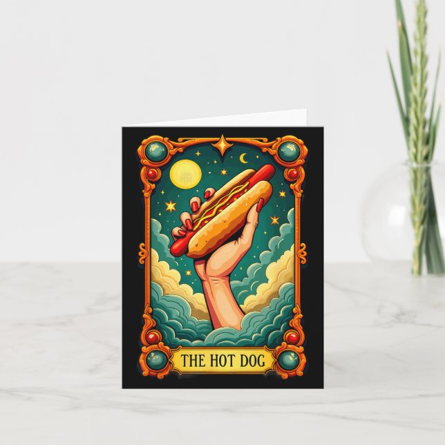Tarotkort Hotdog Halloween Kort (Framsida)