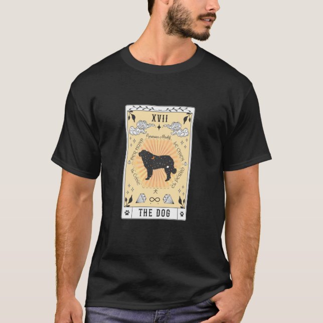 Tarotkort Hund Pyreneisk Mastiff Celestial Spac T Shirt (Framsida)