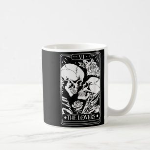 Tarotkort i Älskare Vintage Skeleton Goth Hallow Kaffemugg