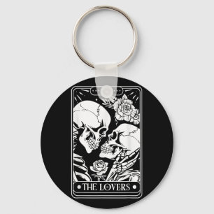 Tarotkort i Älskare Vintage Skeleton Goth Hallow Nyckelring