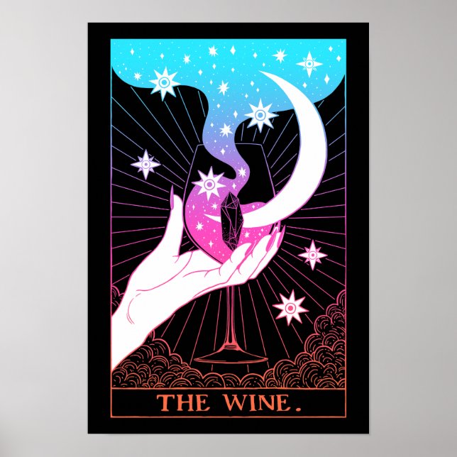 Tarotkort i Vin Poster (Framsidan)