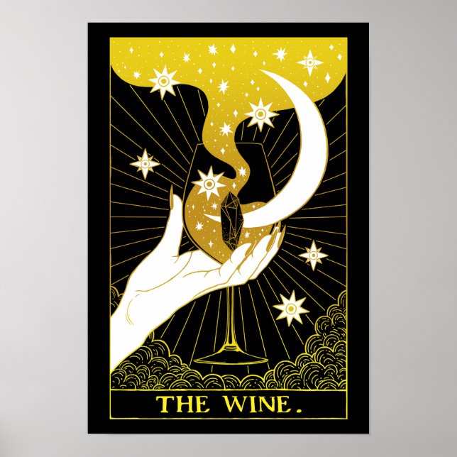 Tarotkort i Vin Poster (Framsidan)