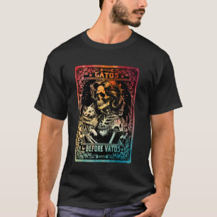 Tarotkort Katt Skelett Gatos Before Vatos Roligt S T Shirt