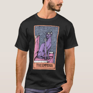Tarotkort Kejsaren Och Sphynx Katt  Ockult Grafik T Shirt