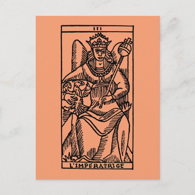 Tarotkort: Kejsarinnan Vykort (Framsida)