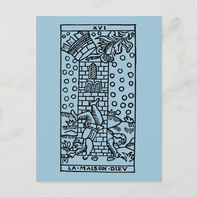 Tarotkort: Madhouse Vykort (Framsida)