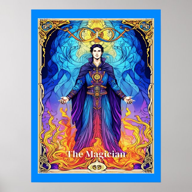 Tarotkort Magikern Poster (Framsidan)