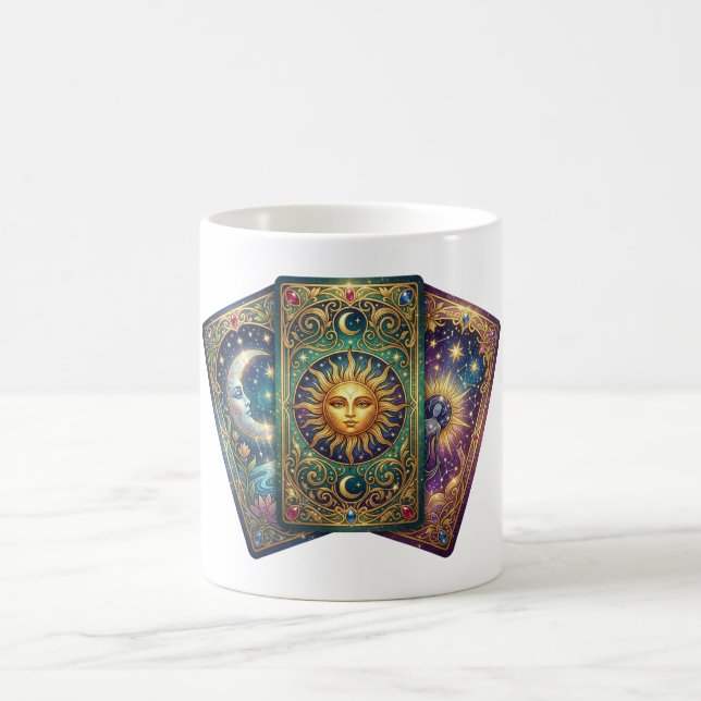 Tarotkort med mystisk himmelsk konst kaffemugg (Center)
