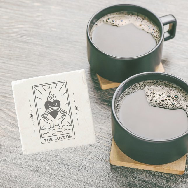 Tarotkort | MÖHIPPA | BRÖLLOP | Modern B+W Stenunderlägg (Skapare uppladdad)