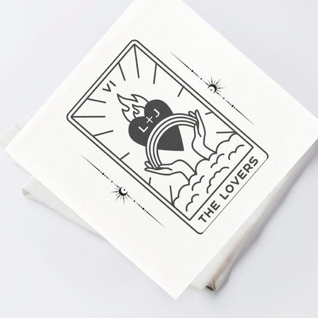 Tarotkort | MÖHIPPA | BRÖLLOP | Tarot B+W Pappersservett (Skapare uppladdad)