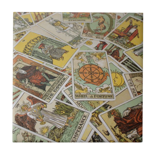 Tarotkort mönster kakelplatta (Framsidan)