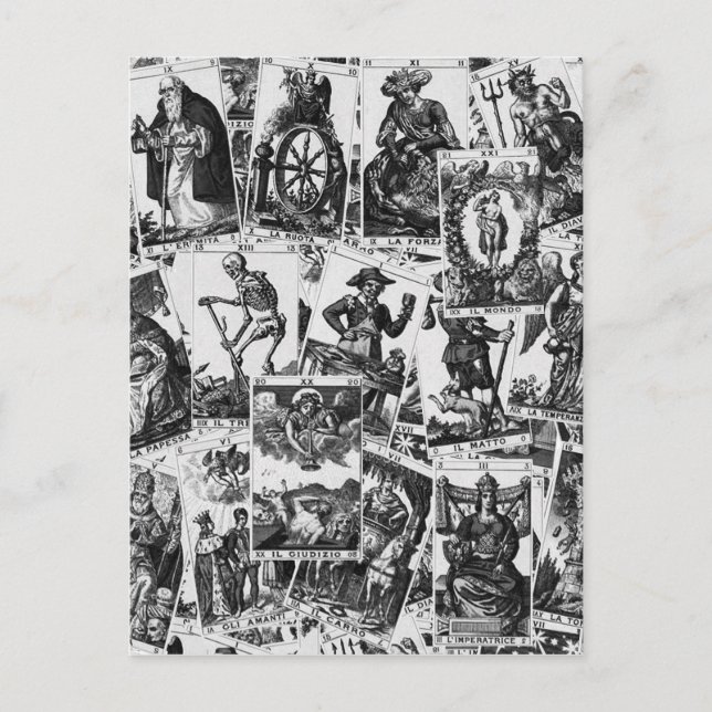 Tarotkort mönster vykort (Framsida)