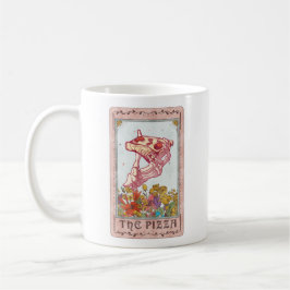 Tarotkort Pizza Funny Tarot Skeleton Tarot Kaffemugg