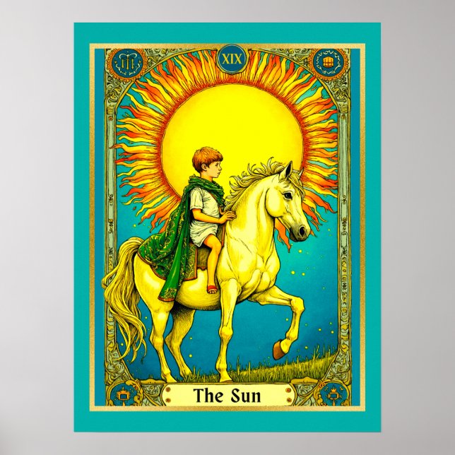 Tarotkort, Sol Poster (Framsidan)
