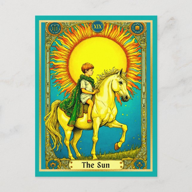 Tarotkort, Sol Vykort (Framsida)