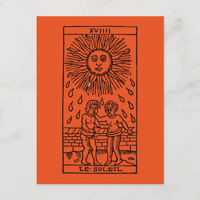 Tarotkort: Sol Vykort (Framsida)