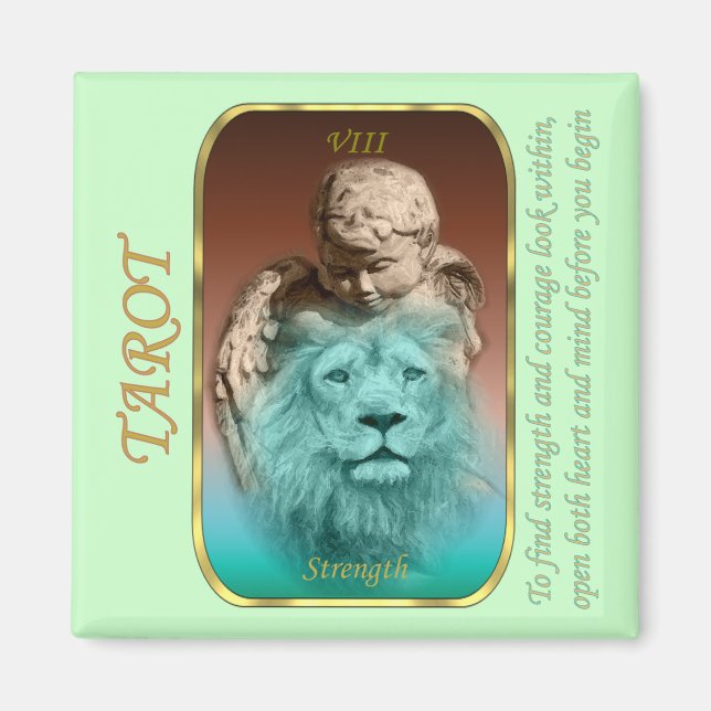 Tarotkort - styrka magnet (Framsidan)