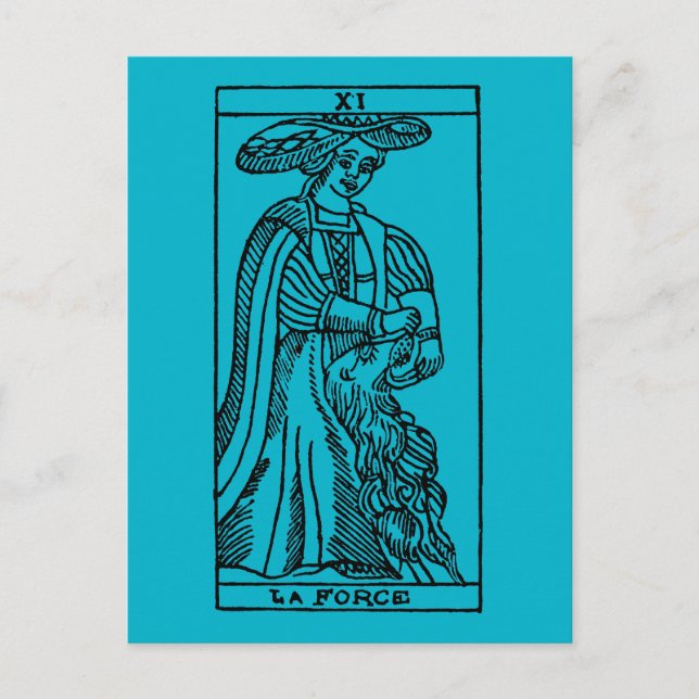 Tarotkort: Styrka Vykort (Framsida)