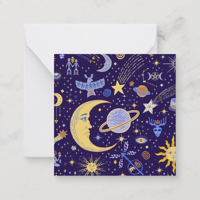 Tarotkort - VÄRLDEN Anteckningskort (Baksida)