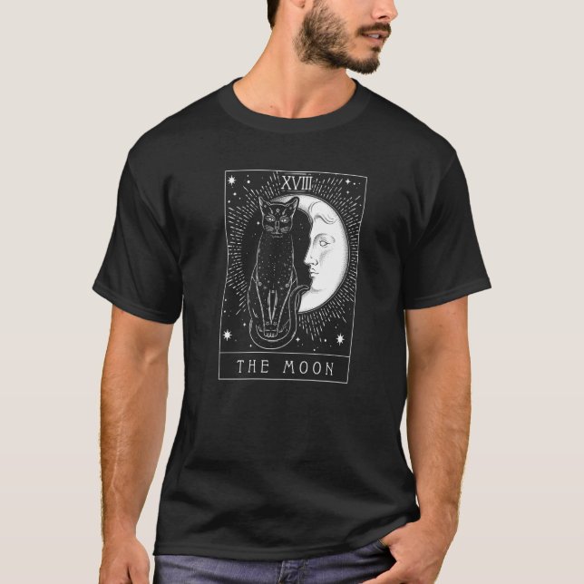 Tarotkort XVIII Måne T Shirt (Framsida)