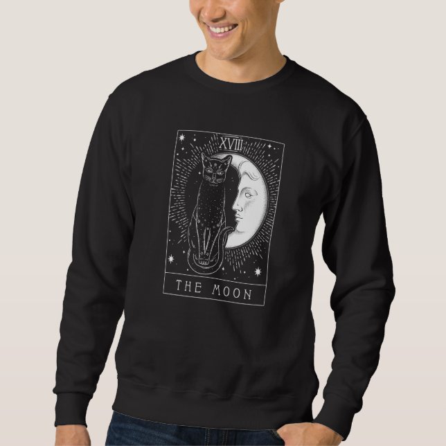 Tarotkort XVIII Månen   Lång Ärmad Tröja (Framsida)