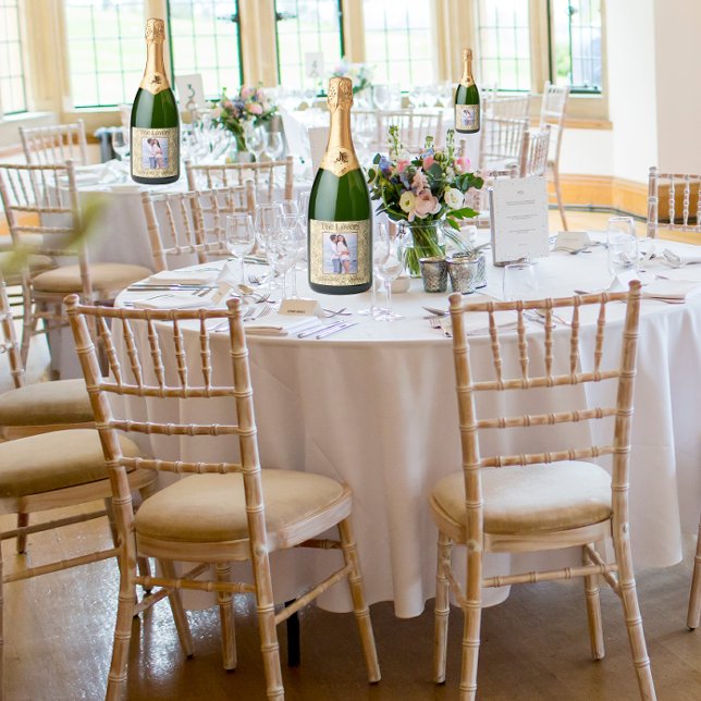 Tarotkortet Älskare Guld par Namn och foto (Wedding Reception)