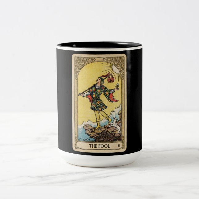 Tarotkortet Dumma Killen Två-Tonad Mugg (Center)