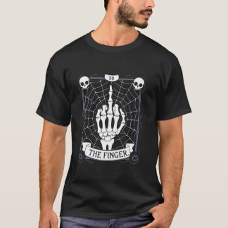tarotkortet fingret ockult skelett kristaller aes t shirt