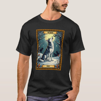 Tarotkortet Måne Husky Halloween T Shirt
