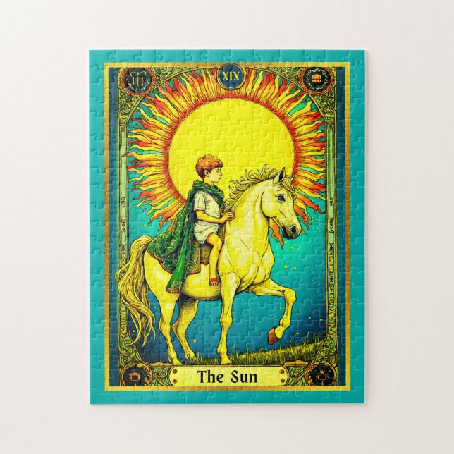 Tarotkortillustration, Solen Pussel (Vertikal)
