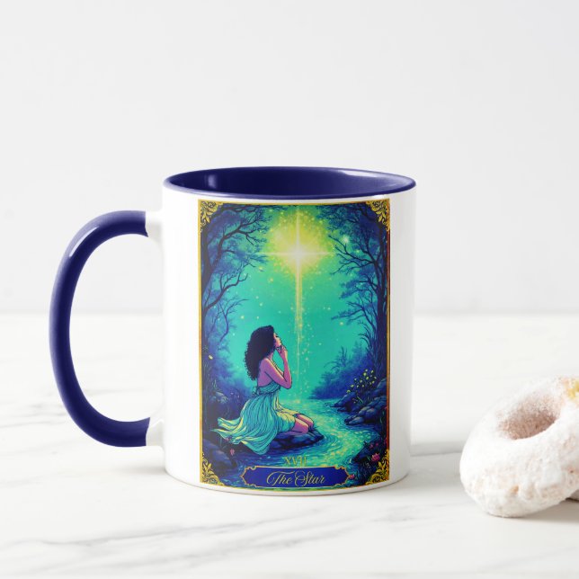 Tarotkortillustration, Stjärnan Mugg (Med munk)