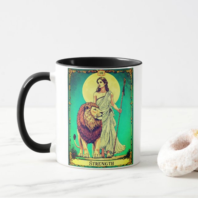 Tarotkortillustration, Styrka Mugg (Med munk)