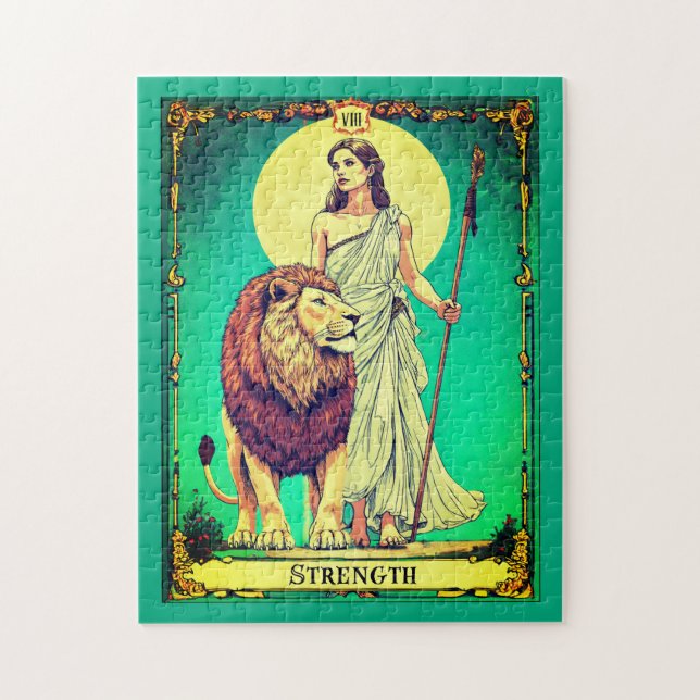 Tarotkortillustration, Styrka Pussel (Vertikal)