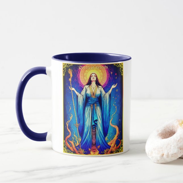 Tarotkortillustration, Wanddrottningen Mugg (Med munk)