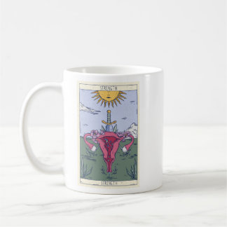 Tarotkortsdesign för Uterus-styrka Kaffemugg