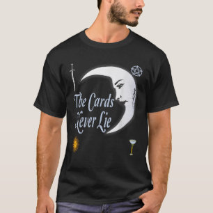 Tarotkortsläsare Deck Måne Sol Stav Pentaklet Cup T Shirt