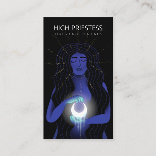 Tarotkortsläsare för Andlig Illustration Visitkort (Framsida)