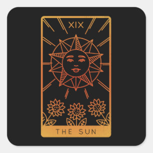 Tarotkortsresor för kvinnor: Sol-Tarot Fyrkantigt Klistermärke