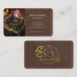 Tarotläsare magi esoterisk konstfull visitkort