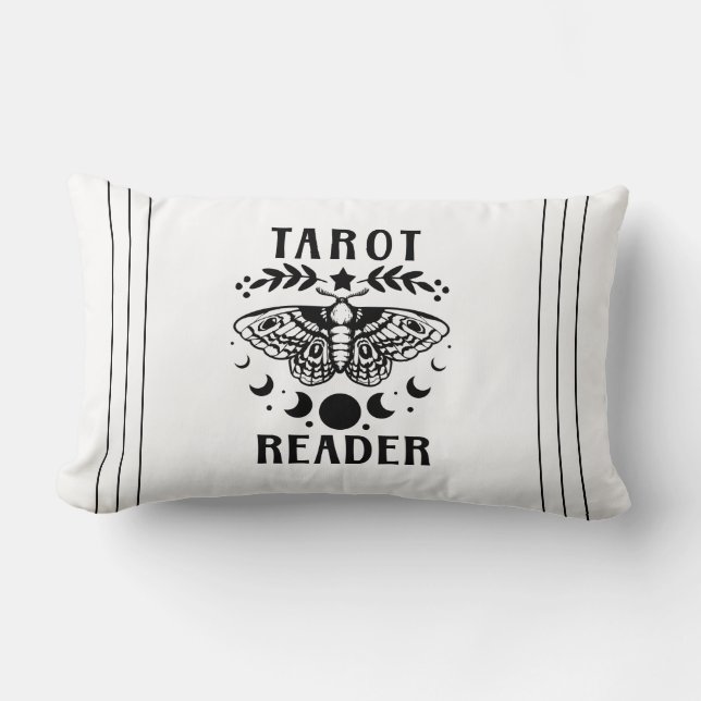 Tarotläsare månfas galax stjärnor kastkudde lumbarkudde (Framsida)