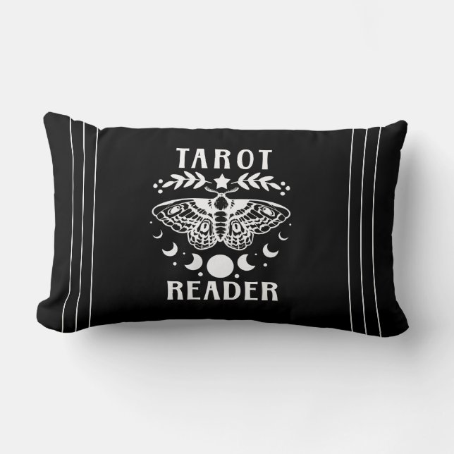 Tarotläsare månfas galax stjärnor kastkudde lumbarkudde (Framsida)