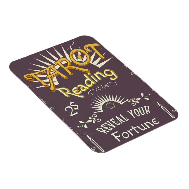 Tarotläsare vintageutskrift magnet (Högersidan)