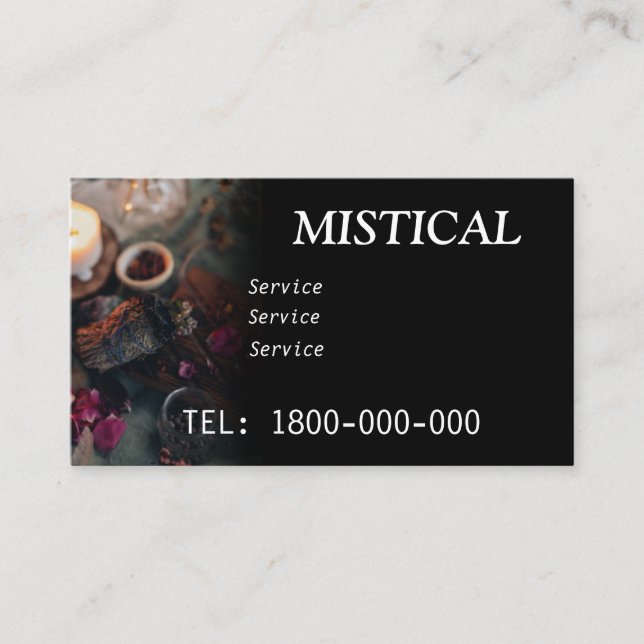 TAROTLÄSNING MISTISK Visitkort (Framsida)