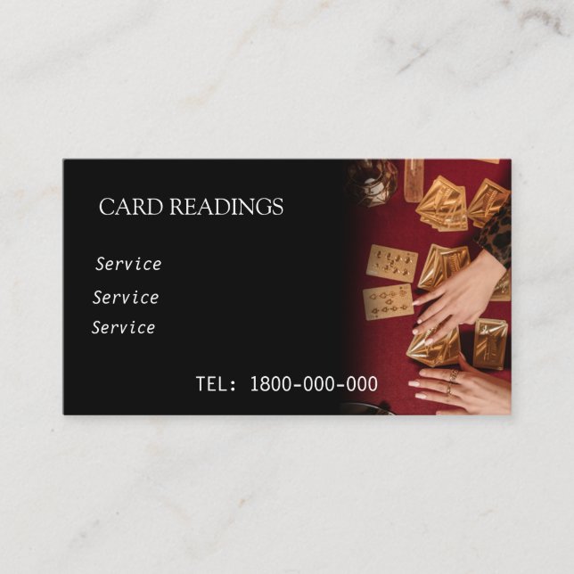 TAROTLÄSNING REDIGERBAR KORT (Framsida)