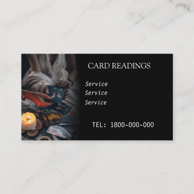 TAROTLÄSNING REDIGERBART KORT (Framsida)