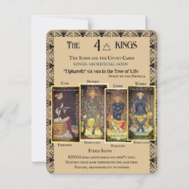 Tarots FYRA KUNG Minor Arcana | Platt kort