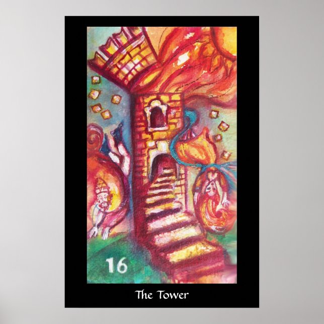 TAROTSKORT AV DE FÖRLORADE SKUGGORNA Torn Poster (Framsidan)