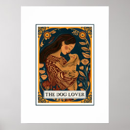 Tarottemat i Hund älskare illustrerades Poster