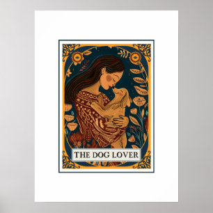 Tarottemat i Hund älskare illustrerades Poster